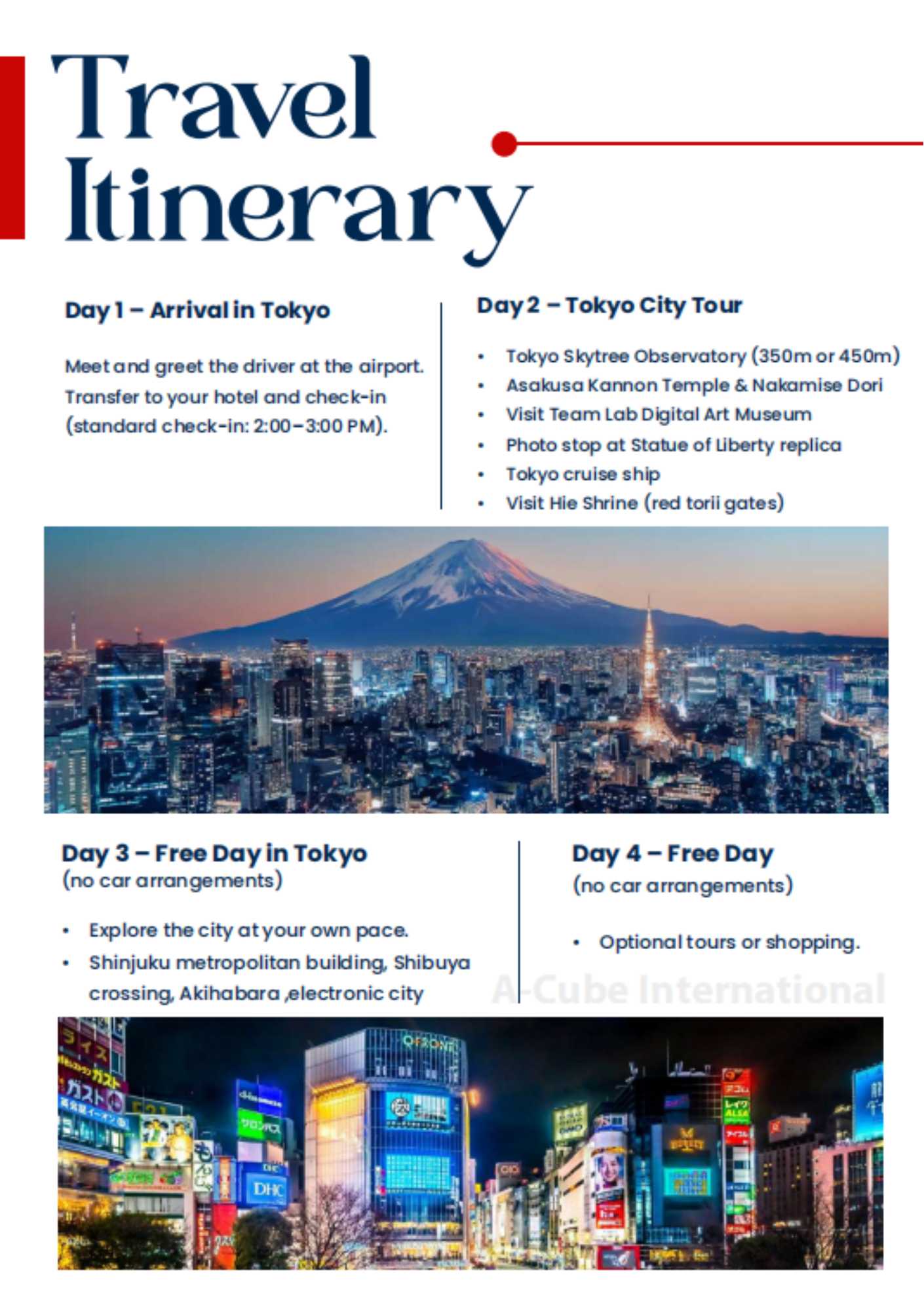Japan Tour Itinerary Page 6